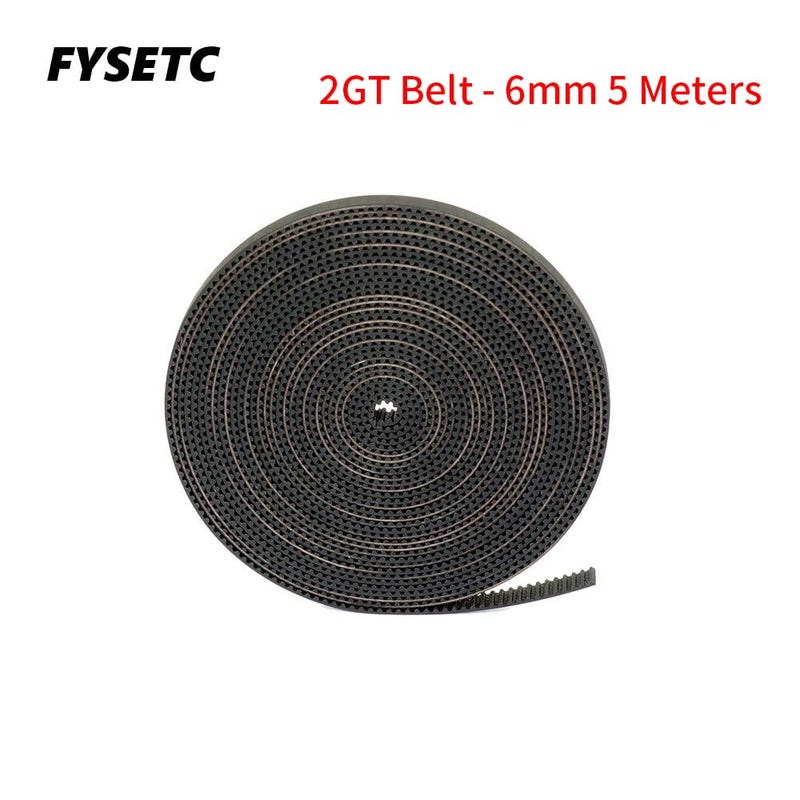 FYSETC 3D Printer Belt 5 Meters/ 16.4 Ft Length 2GT 6mm Timing Belt 2mm Pitch 6mm Width Rubber Fiberglass Reinforced for Ender V2 3 Pro Ender 5 CR-10 10S Ane A8 CNC SV01 Other 3D Printers - Image 2